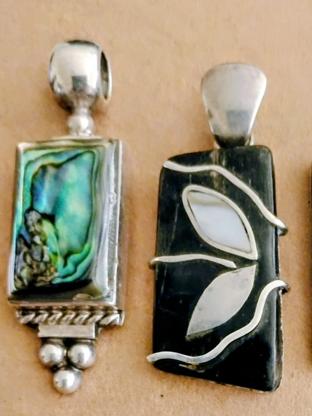 Sterling Silver Pendant Lot of 2 and 1 Lia Sophia flower pendant